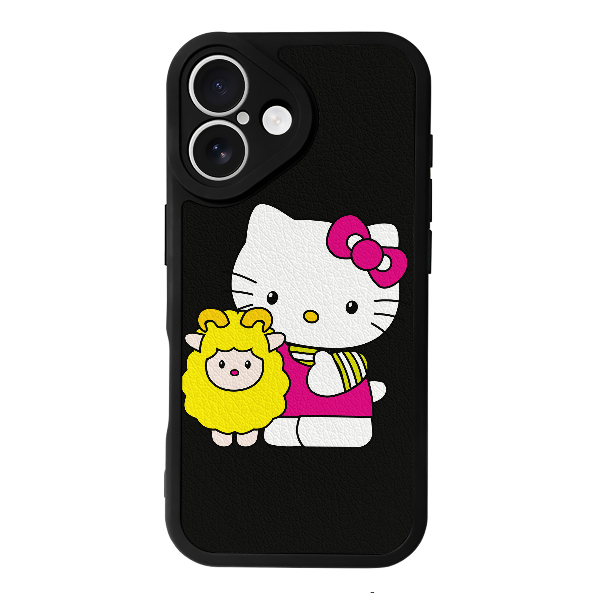 （画像用） Hello Kitty ハローキティ 【iPhone 16シリーズ対応】シリコンスマホケース（レザー調） 材質：シリコン